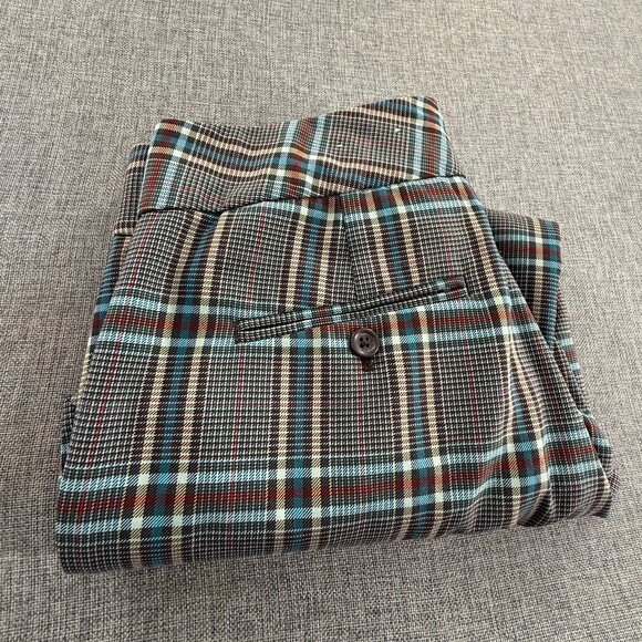 Express Design Studio Editor Capri Wide Pants Plaid Size 4 Flat Front. - Picture 12 of 13